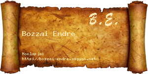 Bozzai Endre névjegykártya